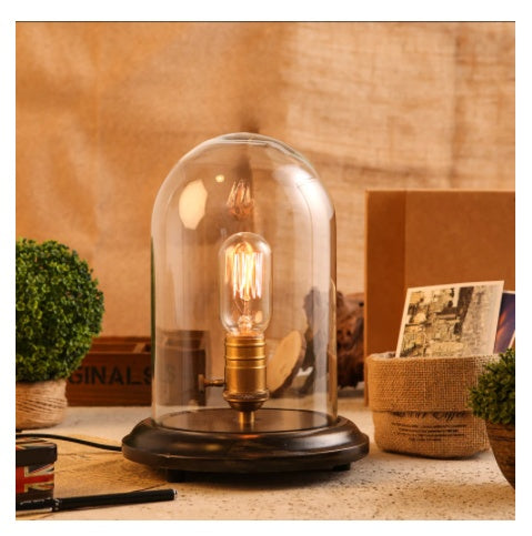 Lumisaxon | Wooden Table Lamp With Adjustable Brightness For Coffee Shop