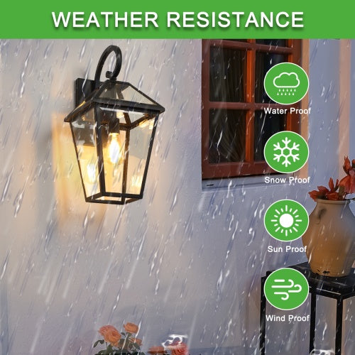 Lumisaxon | Modern Outdoor Waterproof Wall Lights Support Many Types Of Bulb-2 Packs