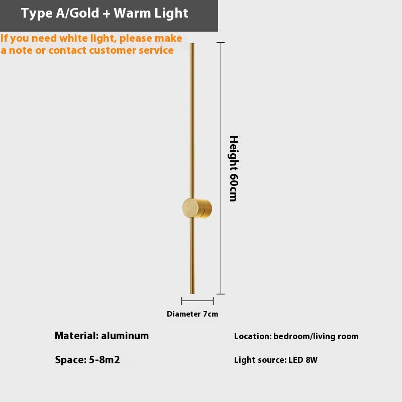 Lumisaxon | Rotatable Minimalist Strip Wall Lamp Living Room Wall Light Bulb