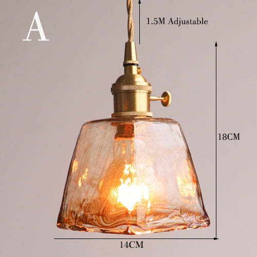 Lumisaxon | Vintage Brass Glass Chandelier