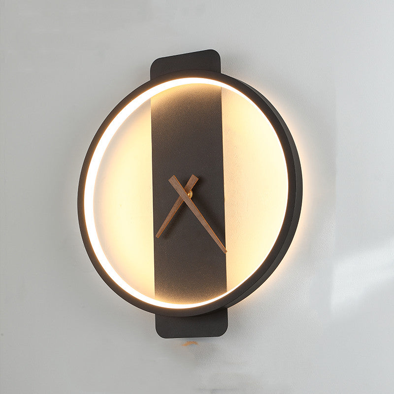 Lumisaxon | Nordic Wall Lamp Bedroom Bedside Lamp Clock Modeling Lamp