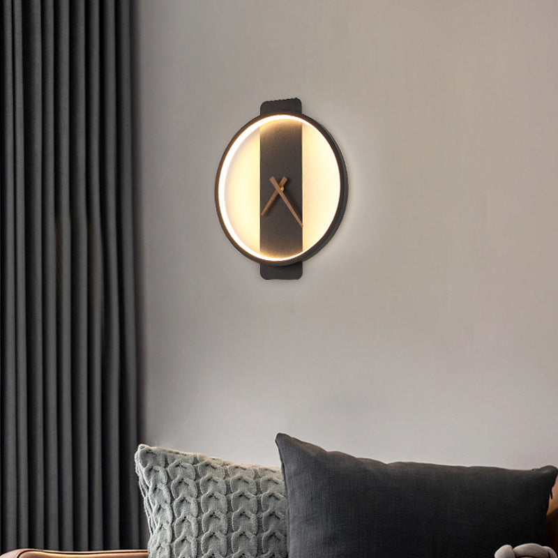 Lumisaxon | Nordic Wall Lamp Bedroom Bedside Lamp Clock Modeling Lamp
