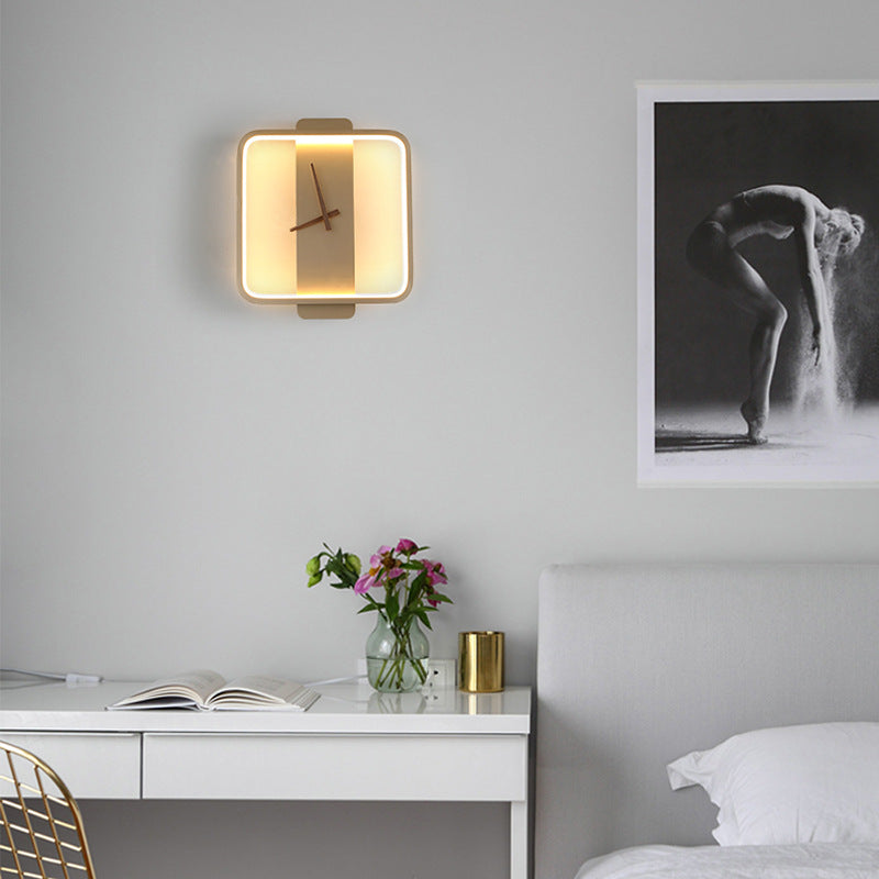 Lumisaxon | Nordic Wall Lamp Bedroom Bedside Lamp Clock Modeling Lamp