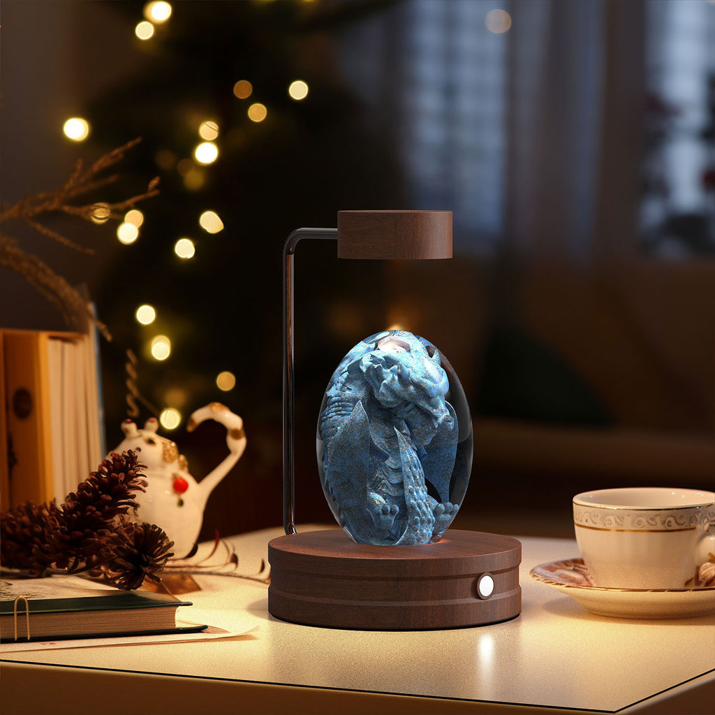 LumisAxon 3D Floating Magnetic Levitation Crystal Ball Night Light - Dandelion & Galaxy Sphere Desk Lamp, USB Rechargeable Touch Control Bedside Lamp, Unique Birthday Anniversary Gift for Her/Him