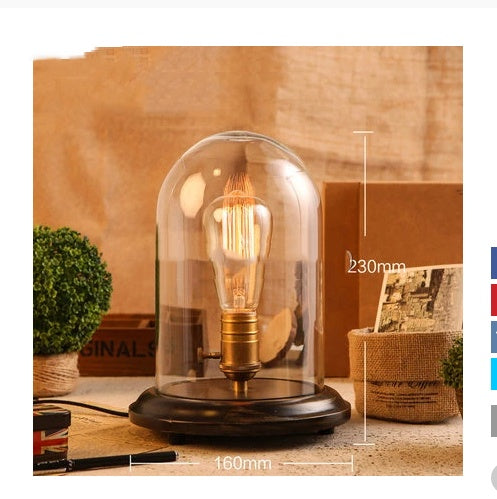 Lumisaxon | Wooden Table Lamp With Adjustable Brightness For Coffee Shop
