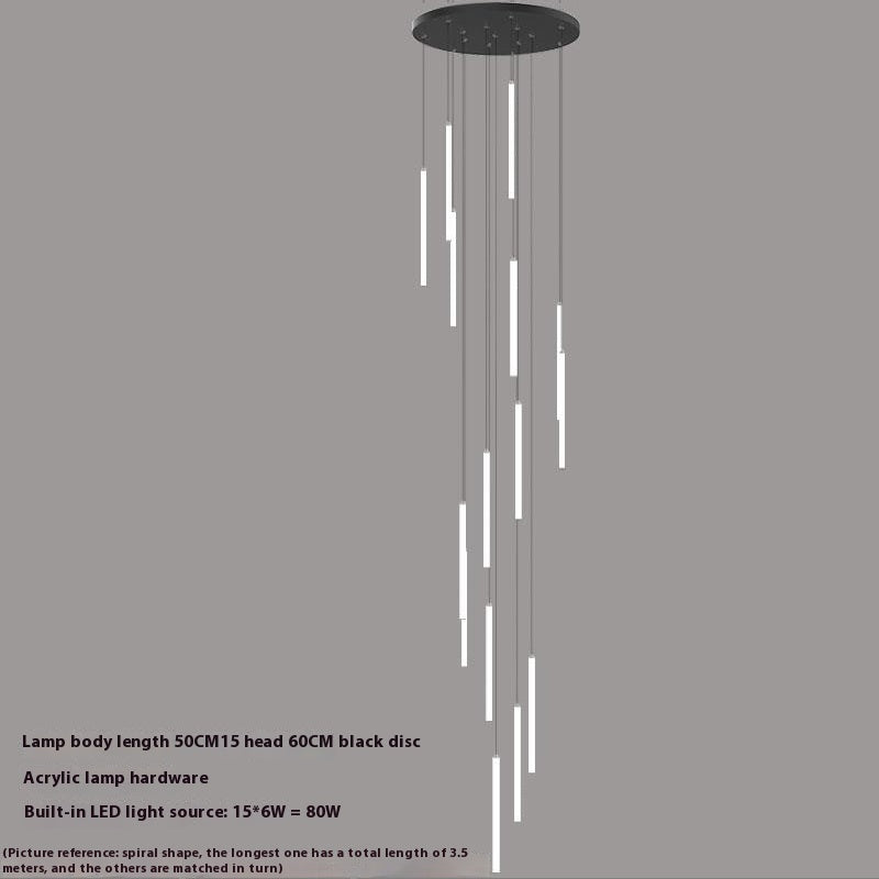 Lumisaxon | Rotating Staircase Duplex High-Rise Chandelier