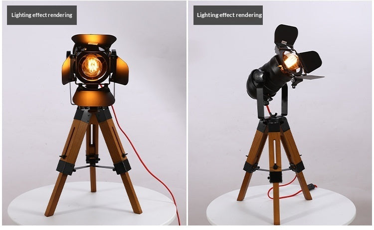 Lumisaxon | Artistic Vintage Solid Wood Fill Light Table Lamp