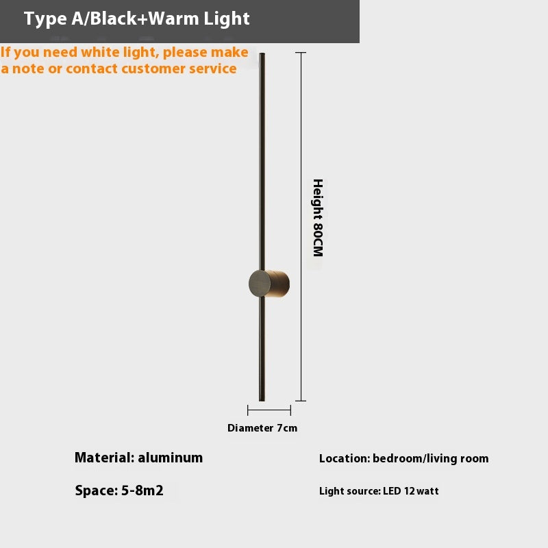 Lumisaxon | Rotatable Minimalist Strip Wall Lamp Living Room Wall Light Bulb