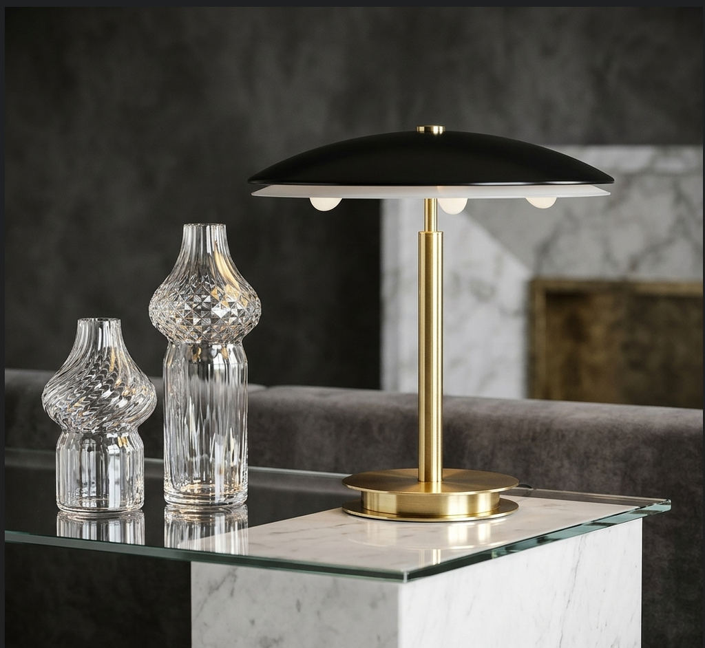 Lumisaxon | Mushroom Wrought Iron Simple Bedroom Bedside Lamp Metal Table Lamp