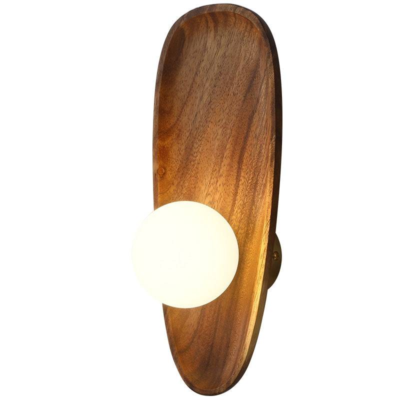 Lumisaxon | Minimalist Solid Wood Japanese Bedroom Wall Lamp Living Room Aisle Study
