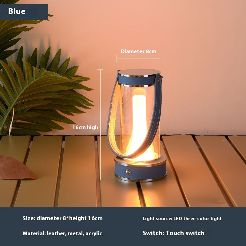 Lumisaxon | Rechargeable Atmosphere Camping Leather Portable Table Lamp