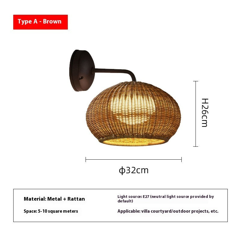 Lumisaxon | New Chinese Outdoor Vine Art Wall Lamp