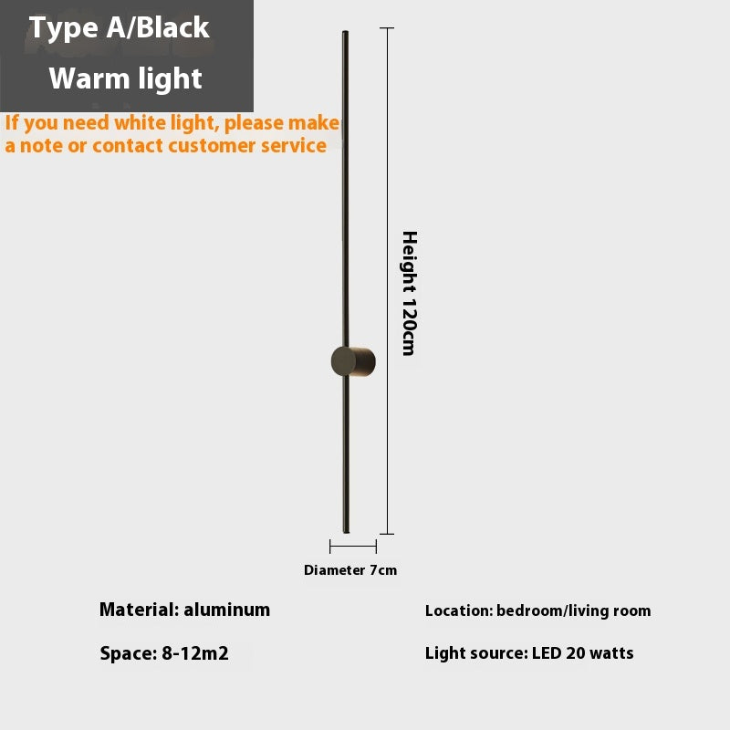 Lumisaxon | Rotatable Minimalist Strip Wall Lamp Living Room Wall Light Bulb