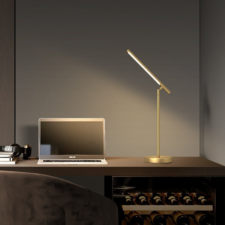 Lumisaxon | Brass Modern Lamp Luxury Simplicity With Added Rocker Arm Table Lamp
