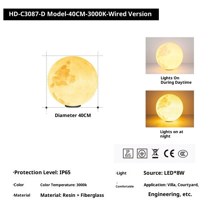 Lumisaxon | Pillar Lamp Outdoor Wall Moon Light Power-On Door