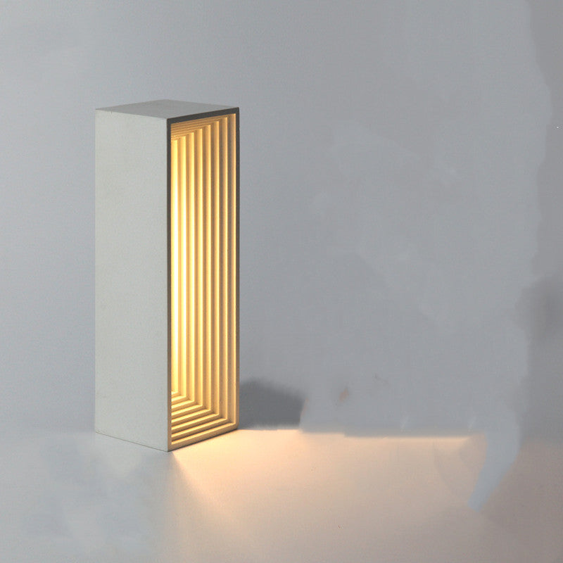 Lumisaxon | Table Lamp Concrete Building Night Light Gift