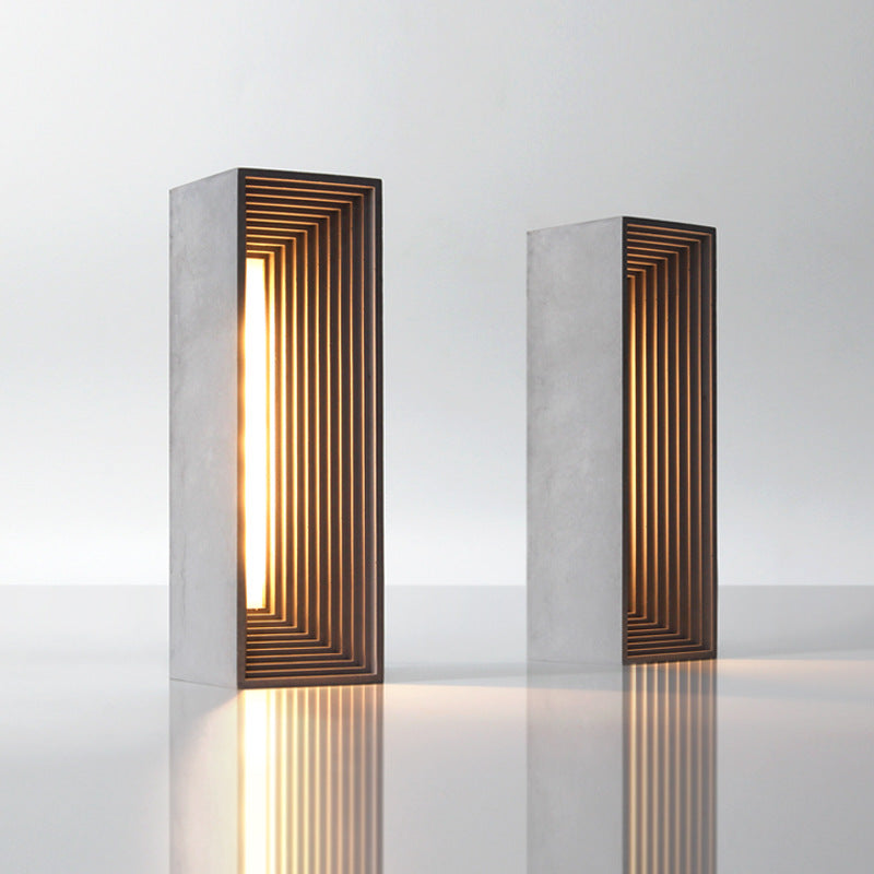 Lumisaxon | Table Lamp Concrete Building Night Light Gift
