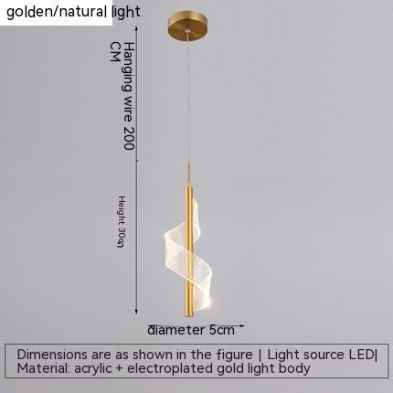 Lumisaxon | Modern Simple And Light Luxury Bedroom Bedside Chandelier