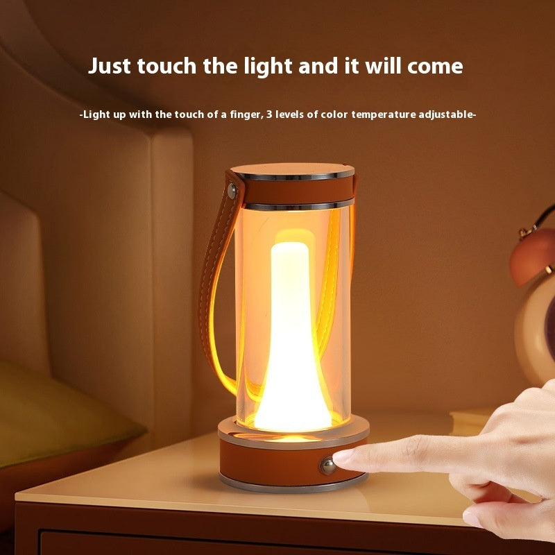 Lumisaxon | Rechargeable Atmosphere Camping Leather Portable Table Lamp