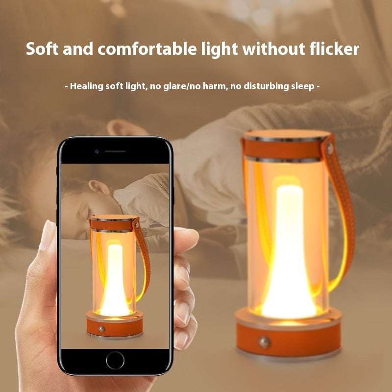 Lumisaxon | Rechargeable Atmosphere Camping Leather Portable Table Lamp