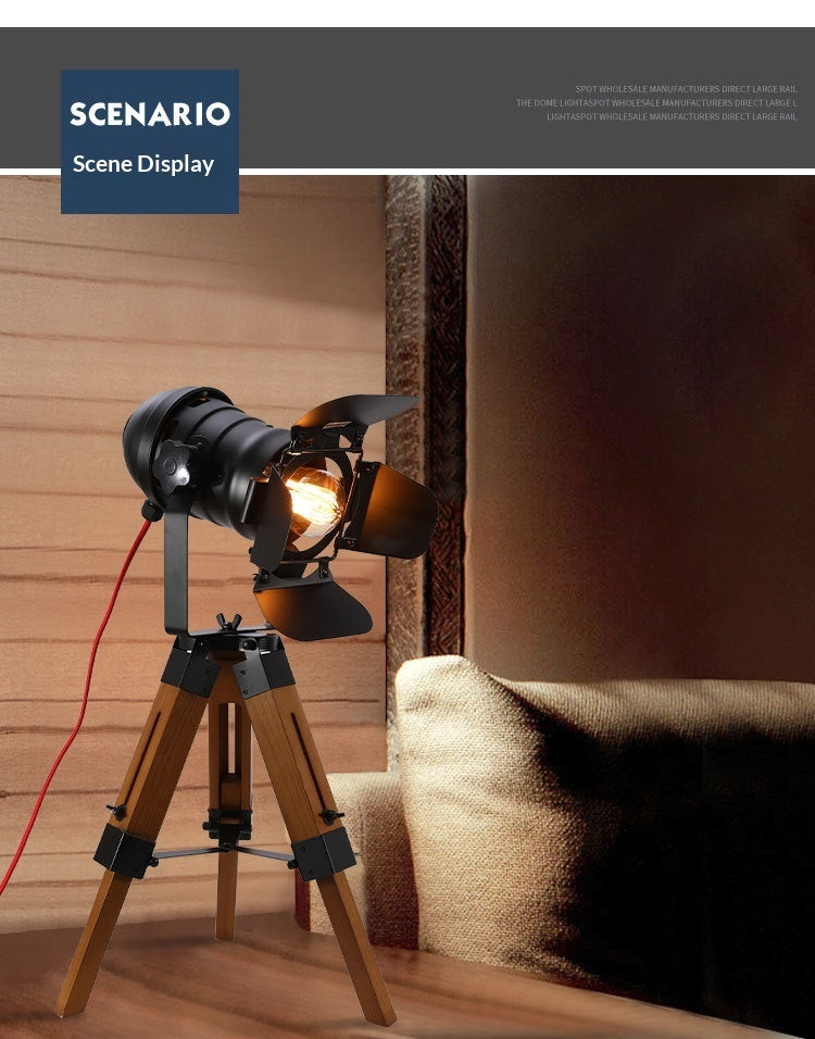 Lumisaxon | Artistic Vintage Solid Wood Fill Light Table Lamp