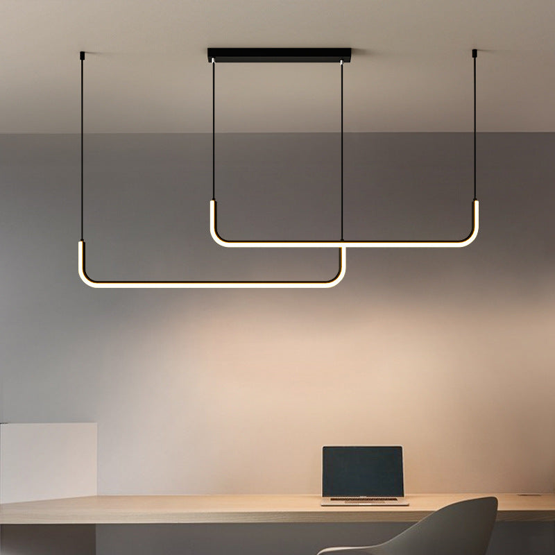 Lumisaxon | Led Chandelier Minimalist Strip Wide Pressure Lamp