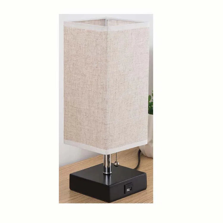 Lumisaxon | Table Lamp Linen Square Table Lamp Study Bedside Table Lamp