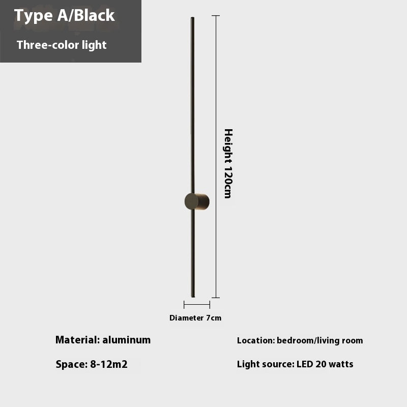 Lumisaxon | Rotatable Minimalist Strip Wall Lamp Living Room Wall Light Bulb