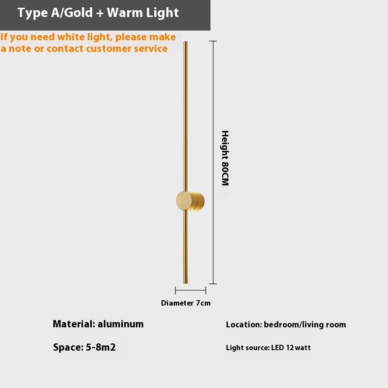 Lumisaxon | Rotatable Minimalist Strip Wall Lamp Living Room Wall Light Bulb