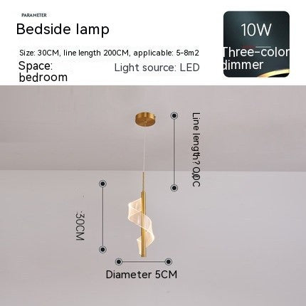 Lumisaxon | Modern Simple And Light Luxury Bedroom Bedside Chandelier