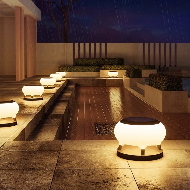 Lumisaxon | Outdoor Solar-Powered Stainless Steel Waterproof Courtyard Lights