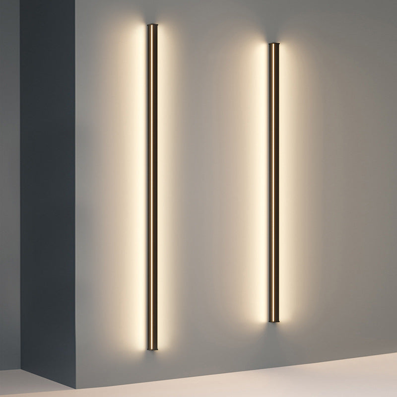 Modern Linear LED Wall Sconce - Minimalist Bedroom Headboard Night Light, Long Strip Ambient Lighting for Living Room & Hallway - LumisAxon
