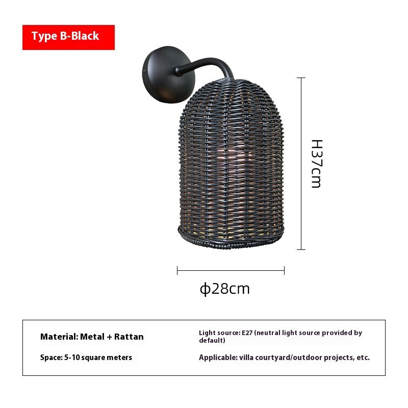 Lumisaxon | New Chinese Outdoor Vine Art Wall Lamp