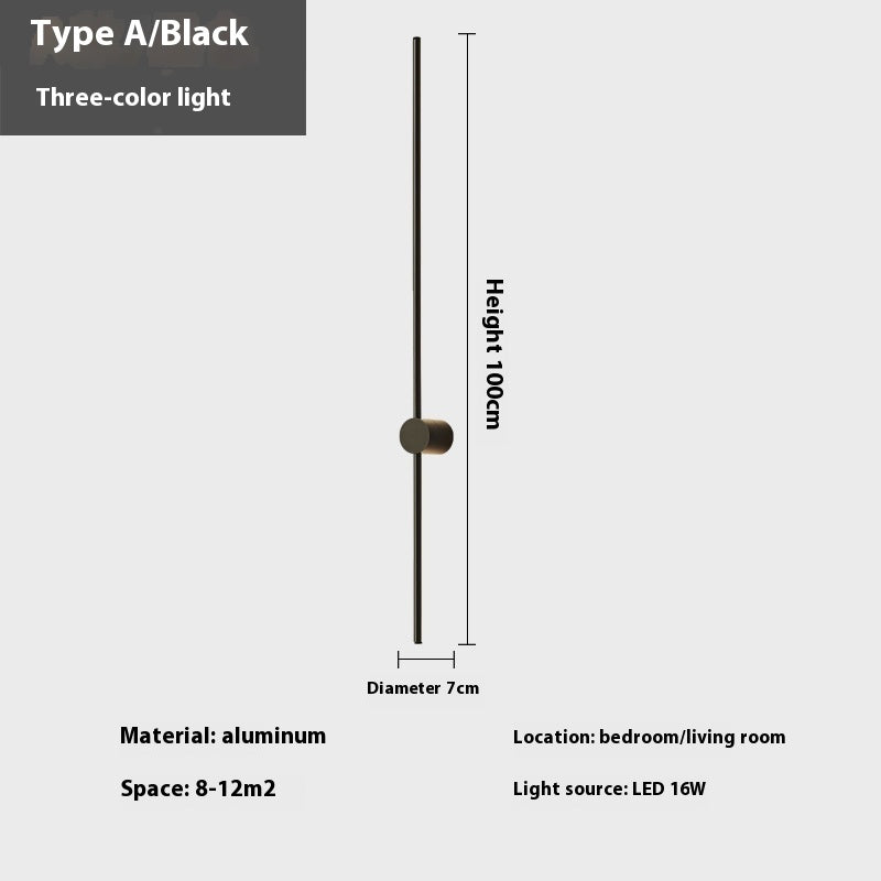 Lumisaxon | Rotatable Minimalist Strip Wall Lamp Living Room Wall Light Bulb