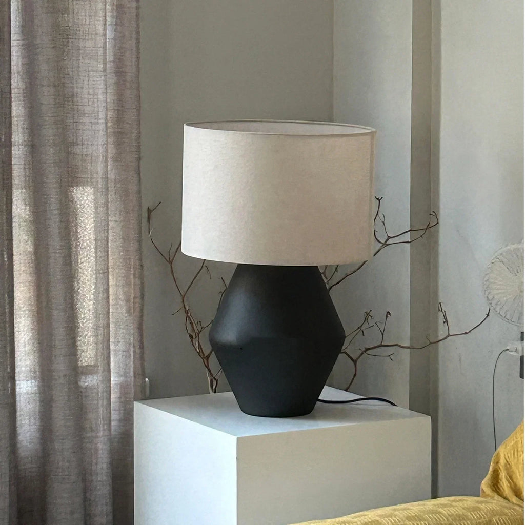 Lumisaxon | Wabi-Sabi Style Simple Table Lamp For Guesthouses Retro Mid-Century Zen-Luxury Decorative Sideboard Light Bedside Lamp