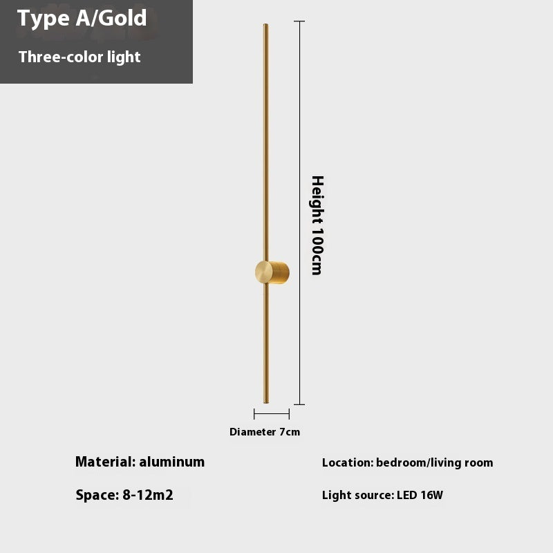 Lumisaxon | Rotatable Minimalist Strip Wall Lamp Living Room Wall Light Bulb