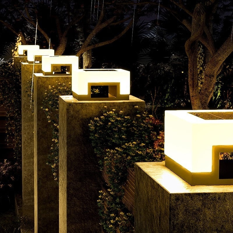 Lumisaxon | Outdoor Solar-Powered Stainless Steel Waterproof Courtyard Lights