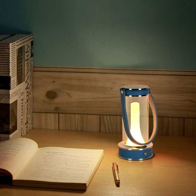 Lumisaxon | Rechargeable Atmosphere Camping Leather Portable Table Lamp