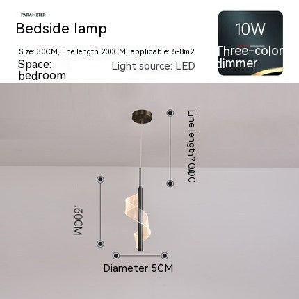 Lumisaxon | Modern Simple And Light Luxury Bedroom Bedside Chandelier