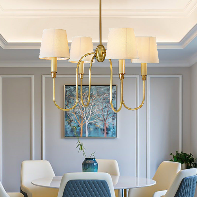 Lumisaxon | Copper Bedroom Chandelier Simple Living Room Dining Room Chandelier