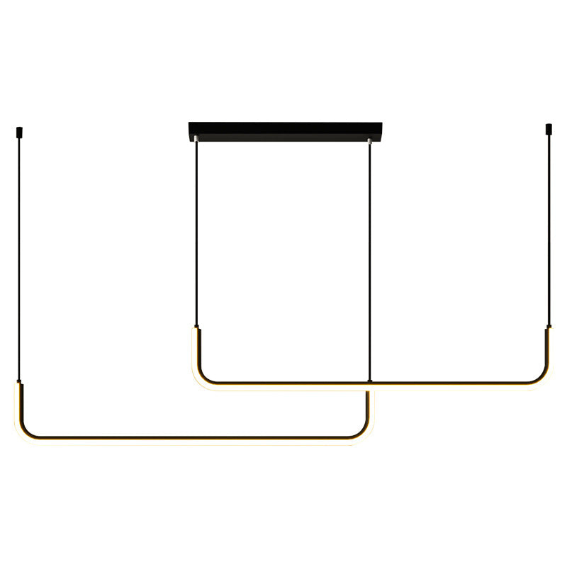 Lumisaxon | Led Chandelier Minimalist Strip Wide Pressure Lamp