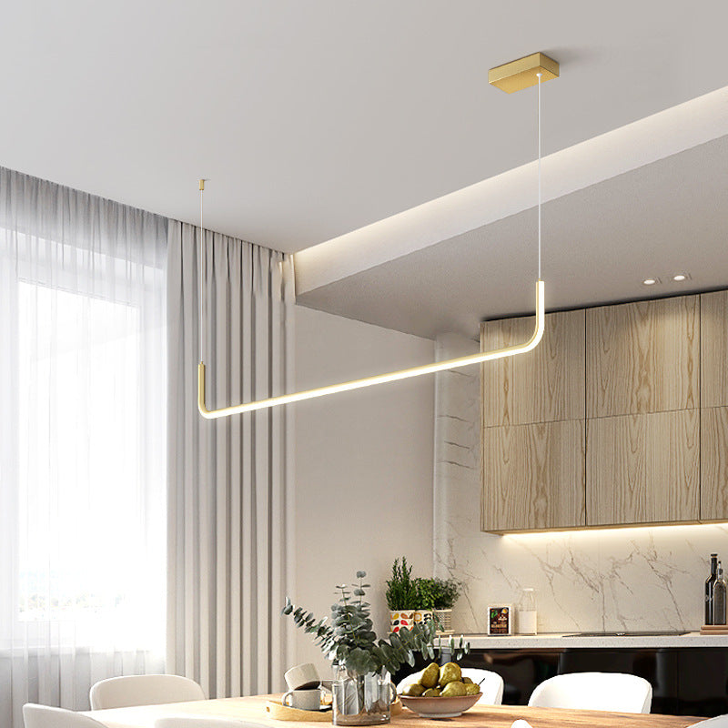 Lumisaxon | Led Chandelier Minimalist Strip Wide Pressure Lamp