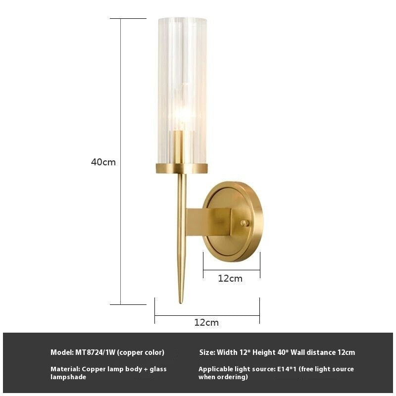 Lumisaxon | Post-Modern Model Room Living Room Bedroom Glass Wall Lamp