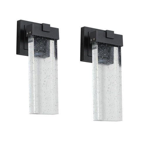 Lumisaxon | Outdoor Waterproof Transparent Led Crystal Wall Light Supports Many Types Of Bulb-2 Packs