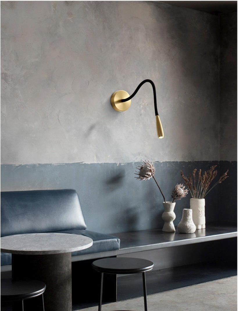 Lumisaxon | Hose Wall Lamp Bedside Led Copper Lamp