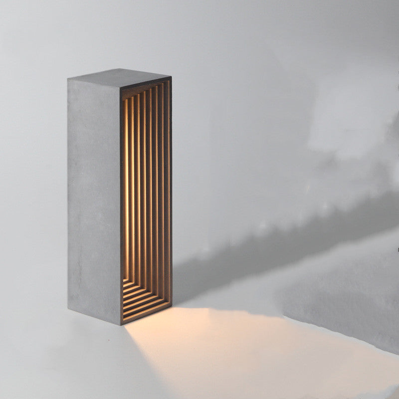 Lumisaxon | Table Lamp Concrete Building Night Light Gift