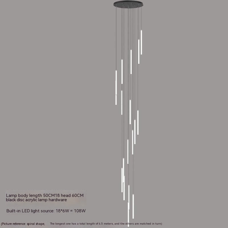 Lumisaxon | Rotating Staircase Duplex High-Rise Chandelier