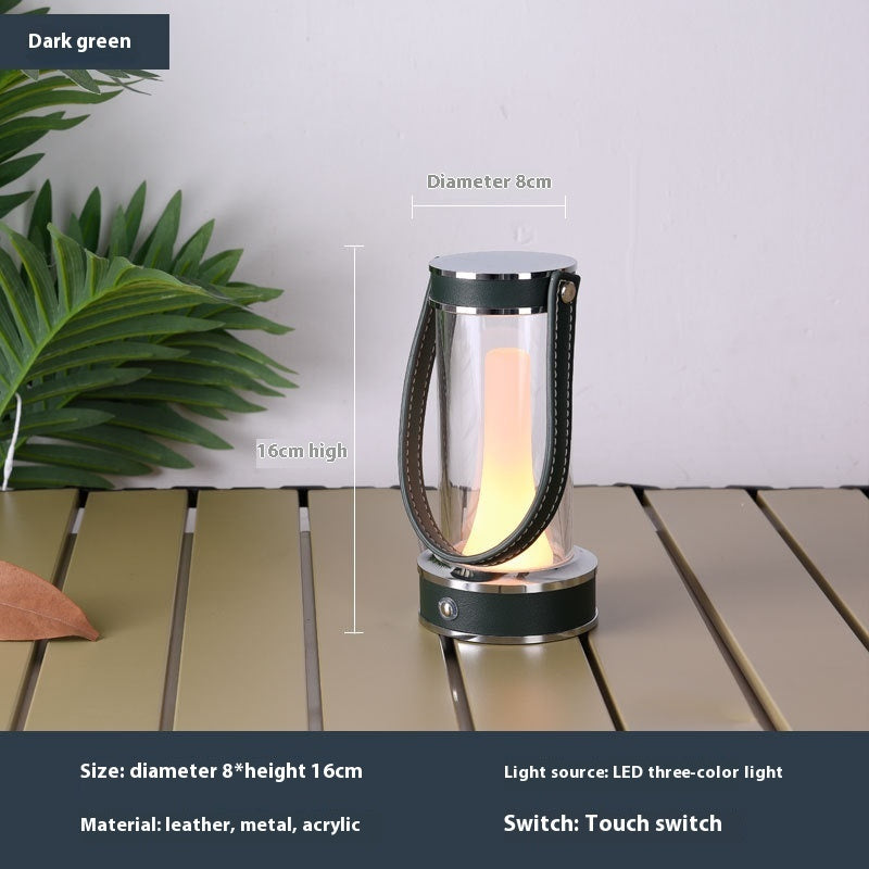 Lumisaxon | Rechargeable Atmosphere Camping Leather Portable Table Lamp