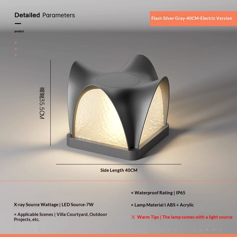 Lumisaxon | Outdoor Solar-Powered Stainless Steel Waterproof Courtyard Lights