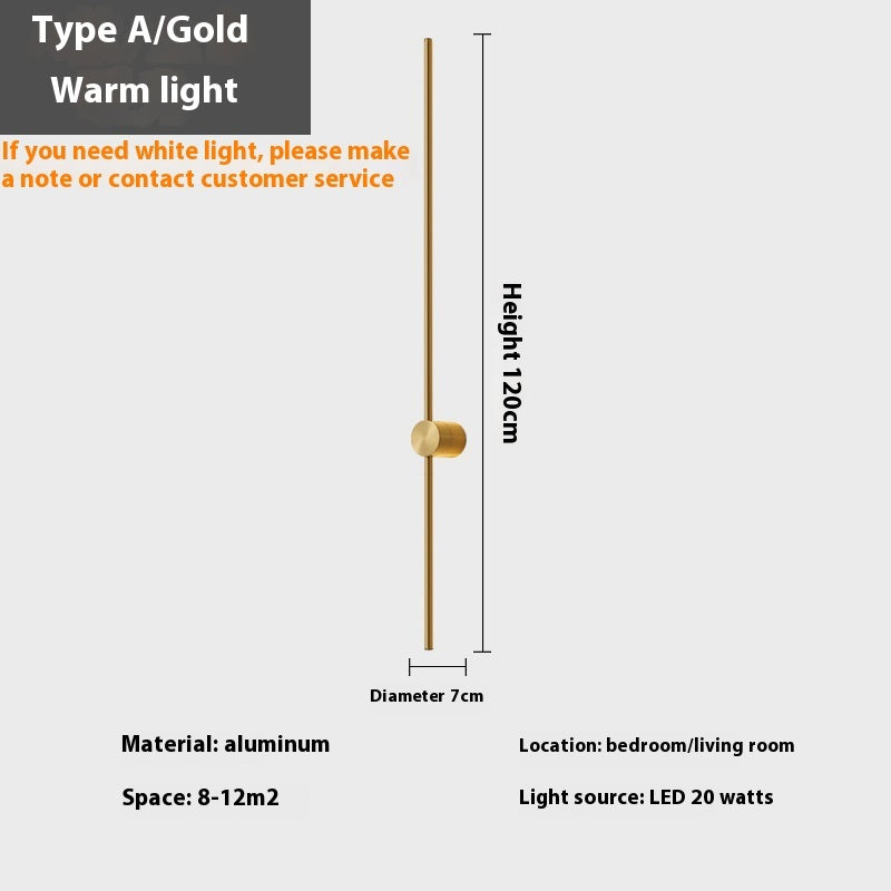 Lumisaxon | Rotatable Minimalist Strip Wall Lamp Living Room Wall Light Bulb